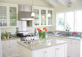Luna Pearl Granite Countertop Kitchen Countertop Ideas White Cabinets Glass Fronts White Modern Kitchen Kitchen Remodel White Kitchen Design