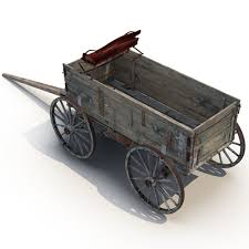 Old Wooden Wagon 3d Model Wooden Wagon Wagon Model Train Scenery