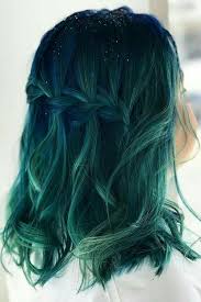 Green And Blue Hair Styel Its Amazing Shoulder Length Hair Medium Hair Styles Braided Hairstyles