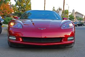 Chevy C6 Corvette Led Fog Lights By Flyryde Black Tinted Housings With An Led Strip Installed Chevy Corvette Corvette Vette