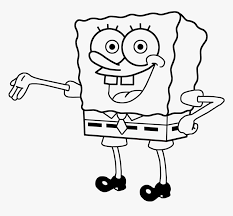 Spongebob squarepants krabby patty silhouette. Spongebob Outline Just Arrived Pretty Inspiration Squarepants Spongebob Black And White Outline Hd Png Download Kindpng