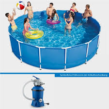 A small area of usually still water: Frame Pool Set Pole Rund 366 X 91 Cm Mit Sandfilteranlage Pure Eco Frame Pool Set Pole Rund 366 X 91 Cm Mit Sandfilteranlage Pure Eco Quick Up Pools Frame Poolspool