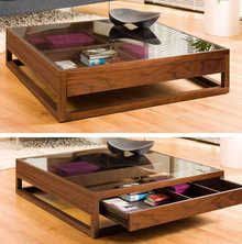 Square Display Coffee Table Walnut With Images Center Table Living Room Centre Table Living Room Display Coffee Table