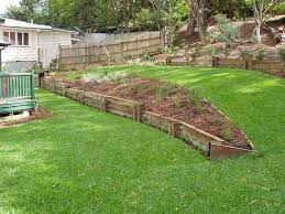 Perfect Way To Level Out The Slope Of The Backyard House Landscape Sloped Garden Landscaping Retaining Walls