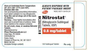 Nitroglycerin Sublingual Tablet Wikidoc