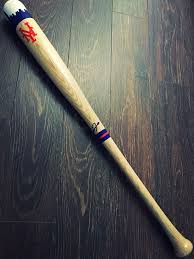 Custom Fan Inspired Baseball Bat Mets Fan Bat Custom Turned Bats Custom Wood Bats Custom Fans Wood Bat