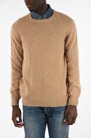 Settefili Cashmere Camel Hair Crew Neck Sweater Men Glamood Outlet