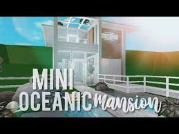 Black And White Modern House Bloxburg Bloxburg Mini Oceanic Mansion Youtube Two Story House Design Sims House Plans Mansions