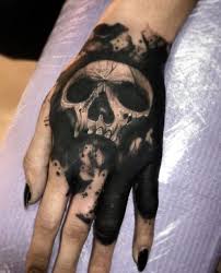 Skull Tattoo On Hand Hand Tattoos For Guys Hand Tattoos Skull Hand Tattoo