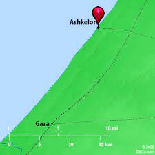 Map of ashkelon area hotels: Bible Map Ashkelon