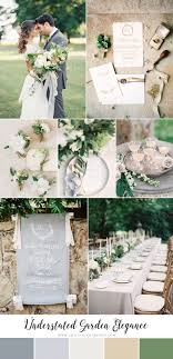 Understated Garden Elegance Modern Vintage Wedding Inspiration In Green Grey Vintage Wedding Reception White Wedding Bouquets Outdoor Wedding Decorations