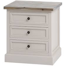 Studley Shabby Chic 3 Drawer Bedside Table Traditional Living Room Furniture 3 Drawer Bedside Table Furniture
