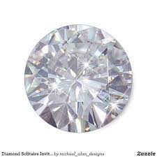 Diamond Solitaire Invitation Envelope Stickers Zazzle Com Diamond Image Diamond Background Man Made Diamonds