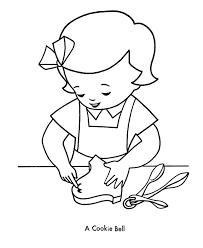 Cookie coloring pages to print coloring home. Christmas Cookies Coloring Pages Christmas Bell Shaped Cookie Free Coloring Library