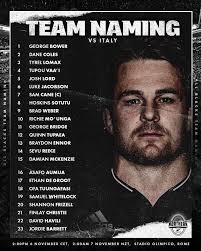 ALL BLACKS, LA FORMAZIONE PER L'OLIMPICO