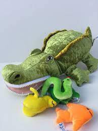 Mary Meyer Plush Green Alligator W Zipper Mouth Sea Creatures Inside 13 Toy Marymeyer Sea Creatures Plush Dinosaur Stuffed Animal