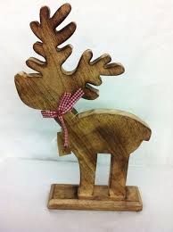 Deko Objekte Rentier Holz Sehr Schon Ein Designerstuck Von Haus Und Garten Schier Bei Dawanda Rentier Holz Weihnachten Holz Dekoration