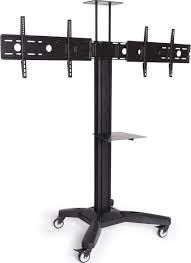 Plenty of dual tv stand to choose from. Dual Tv Stand For Hdtv Flat Panels 37 To 60 Side By Side Mount Portable With Wheels Lm3760bk2b Walmart Com Walmart Com