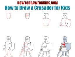 How To Draw A Crusader For Kids Drawing For Kids Drawing Lessons Drawing People