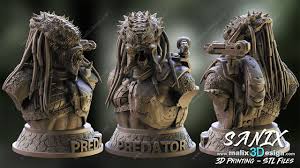 One of my favorite areas within the 3d printing space, which i really enjoy covering, is that of cosplay and costume design. Predator Bust Stl Files For 3d Printing Raubtier Drucken 3d Druck