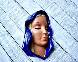 Antique Art Deco Ceramic Wall Mask