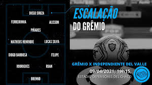 Grêmio enfrenta o independiente del valle nesta sexta | foto: 8nziyw0abvfswm
