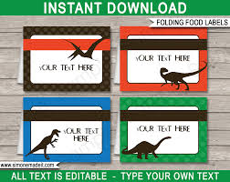 Printable Free Birthday Nutrition Facts Label Template Dinosaur Party Food Labels Template Green Blue Orange Party Food Label Template Dinosaur Party Food Food Label Template