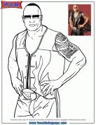 Wwe Superstar The Rock Coloring Page Wwe Coloring Pages Coloring Pages Wwe