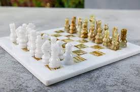 Radicaln Handmade White And Green Onyx Weighted Full Chess Game Set Staunton And Ambassador Gift Style Marble Tourna Chess Game Chess Game Set Marble Chess Set