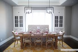 Painting this dining room china cabinet the same color as the french doors, and door frames, makes the room feel bigger. Valentine S Tablescape And Organized Built Ins The Sunny Side Up Blog
