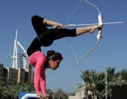 Arched Archer Archery Archery Girl Contortionist
