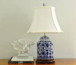 Vintage Chinoiserie Table Lamp Blue White Asian Chinese Lamp Blue And White Lamp Oriental Lamp Vintage Chinoiserie