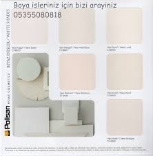 Bu özelliklere sahip olan polisan iç cephe boyalarının sayısız renk alternatifi bulunmaktadır. Sertifikali Boyacilar Istanbul Boya Ustasi Sirinevler Yenibosna Polisan Beyaz Dusler Renk Kartelasi 2018