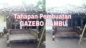 Rumah bambu dua tingkat sumber gambar rumah bambu ini menjadi tempat tinggal terbaik anda jika lokasi t Tahapan Pembuatan Saung Atau Gazebo Bambu Sampai Selesai Youtube