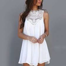 Leo Rosi Hanna Large White Sheer Lace Tunic Dress Boutique