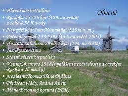 Výročia nezávislosti krajiny porovnali niektoré údaje z r. Estonsko Ppt Stahnout