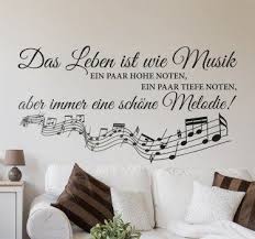 Das Leben Ist Wie Musik Wandtattoo Wandtattoo Wohnzimmer Musikwand Hochzeitstag Spruche