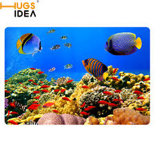 Blue Tropical Fish Design Door Mat Non Slip Kitchen Bathroom Carpet Floor Mats Door Mats Floor Mats Home Garden Map India Org