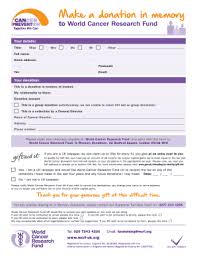 The goal of treatment is to kill as many cancerous cells while reducing damage to normal cells nearby. Fillable Online Wcrf Uk Make A Donation In Memory World Cancer Research Fund Wcrf Uk Fax Email Print Pdffiller