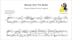 Note Piano Beauty And The Beast 2017 Ariana Grande John Legend Youtube