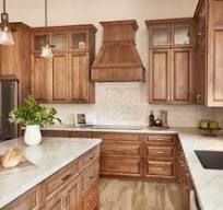 What does a walnut kitchen look like with plenty of light?