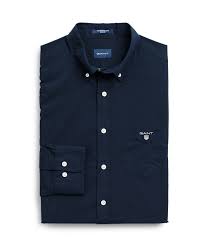 Ανδρικό Πουκάμισο GANT The Broadcloth Shirt 3046400/410 Σκούρο Μπλε