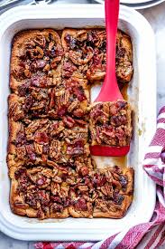 French Toast Casserole With Maple Bacon And Pecans Foodiecrush Com