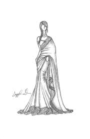 Pencil Illustration Of Indian Sari Fashion Illustration Sketches Dresses Fashion Illustration Sketches Fashion Design Sketches Fashion modern spring flower promotion poster. fashion illustration sketches dresses