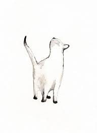 Black And White Siamese Cat Drawing Wall Art Cat Painting Cat Watercolor I Look To You Siamese Etsy Watercolor Cat Cat Art Cat Painting