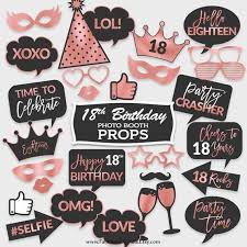 Eighteenth 18th Birthday Photoshoot Ideas With Friends 18th Birthday Photo Booth Props Eighteenth Party Props Etsy In 2020 Photo Booth Props Birthday Birthday Photo Booths Birthday Party Props