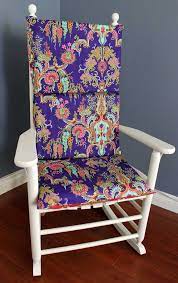 Rocking Chair Cushion Purple Pink Floral By Rockincushions 29 00 Rocking Chair Pads Rocking Chair Cushions Rocking Chair