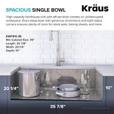 A deep kitchen sinks are nowadays very popular. Kraus Kore Workstation 36 Inch Flat Apron Front Kitchen Sink Directsinks