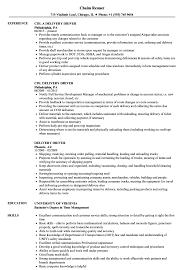 Delivery Driver Resume Samples Velvet Jobs