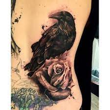 There is an eye in the body, if you like it weird then try this out. Crow And Rose Tattoo Google Search Tattoos Crow Tattoo Cover Tattoo